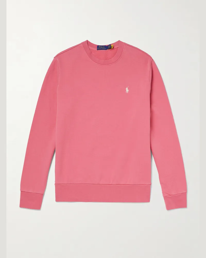 Ralph Lauren Sweatshirt aus Baumwoll-Jersey mit Logostickerei Pink