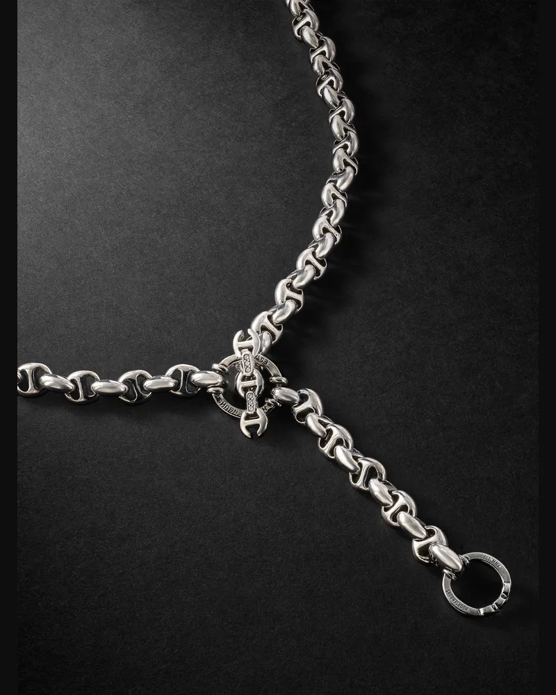 HOORSENBUHS Open-Link Gliederkette aus Sterlingsilber mit Diamanten Silber