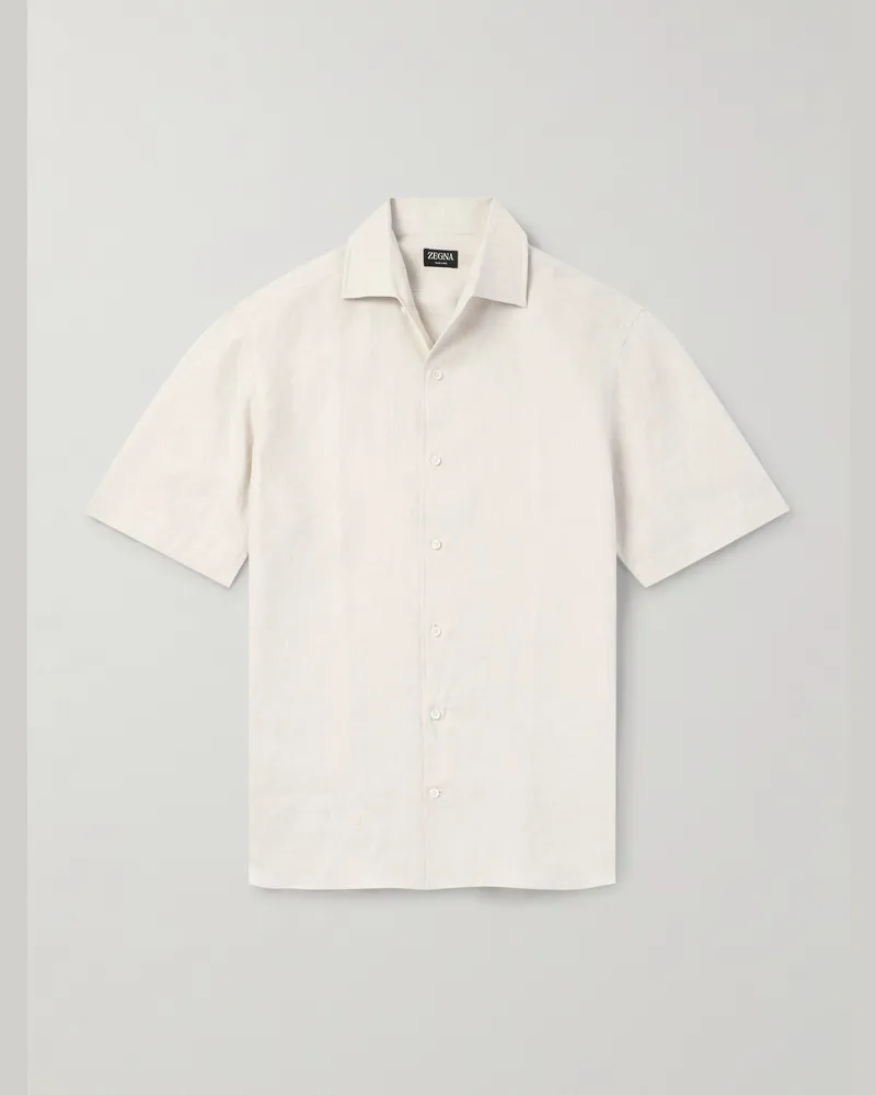 Ermenegildo Zegna Hemd aus „Oasi“-Leinen Neutral