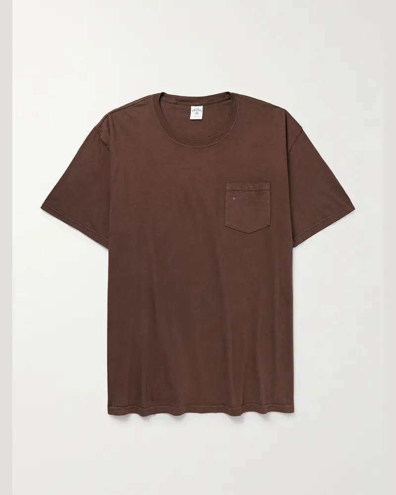 Noah NYC Core T-Shirt aus Baumwoll-Jersey mit Logoprint Braun