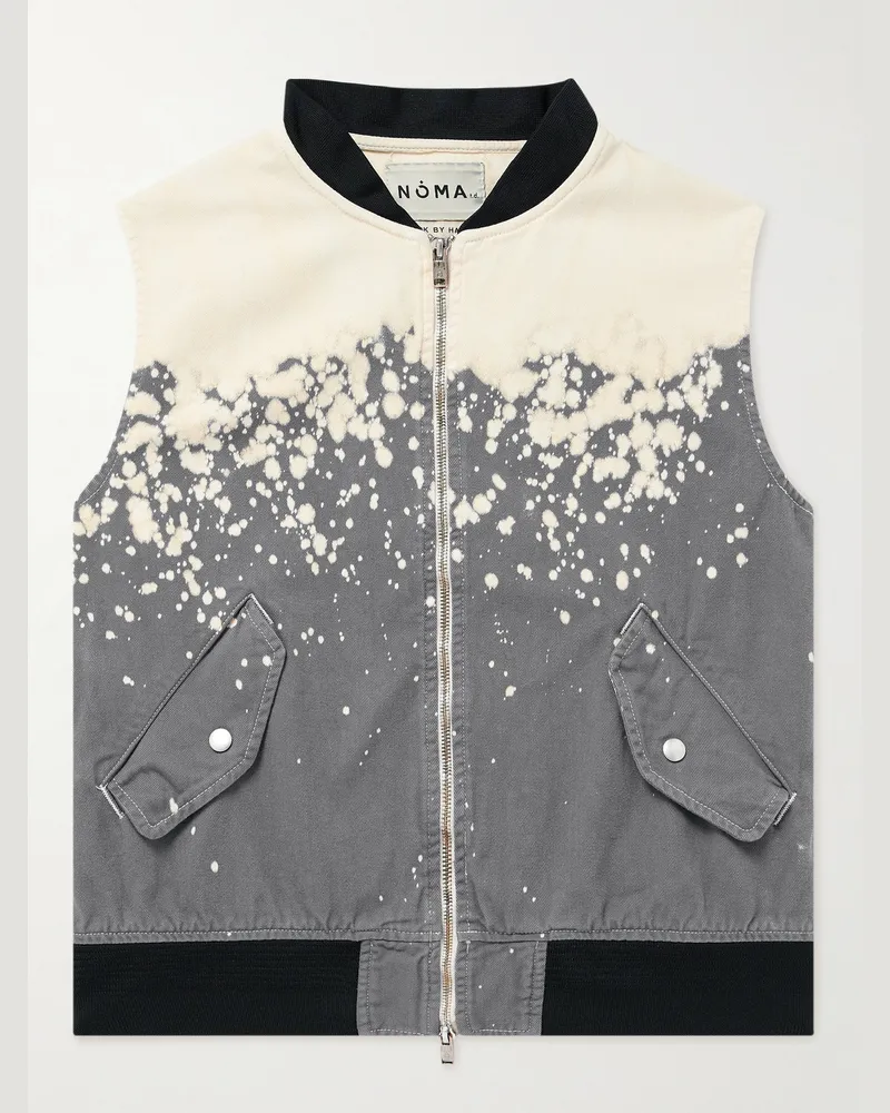 NOMA t.d. Hand-Dyed Cotton-Twill Gilet Gray