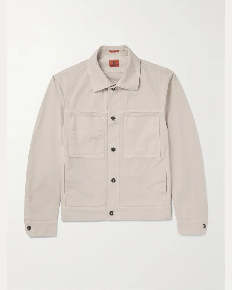 BARENA Hemdjacke aus Twill aus einer Baumwollmischung Neutral