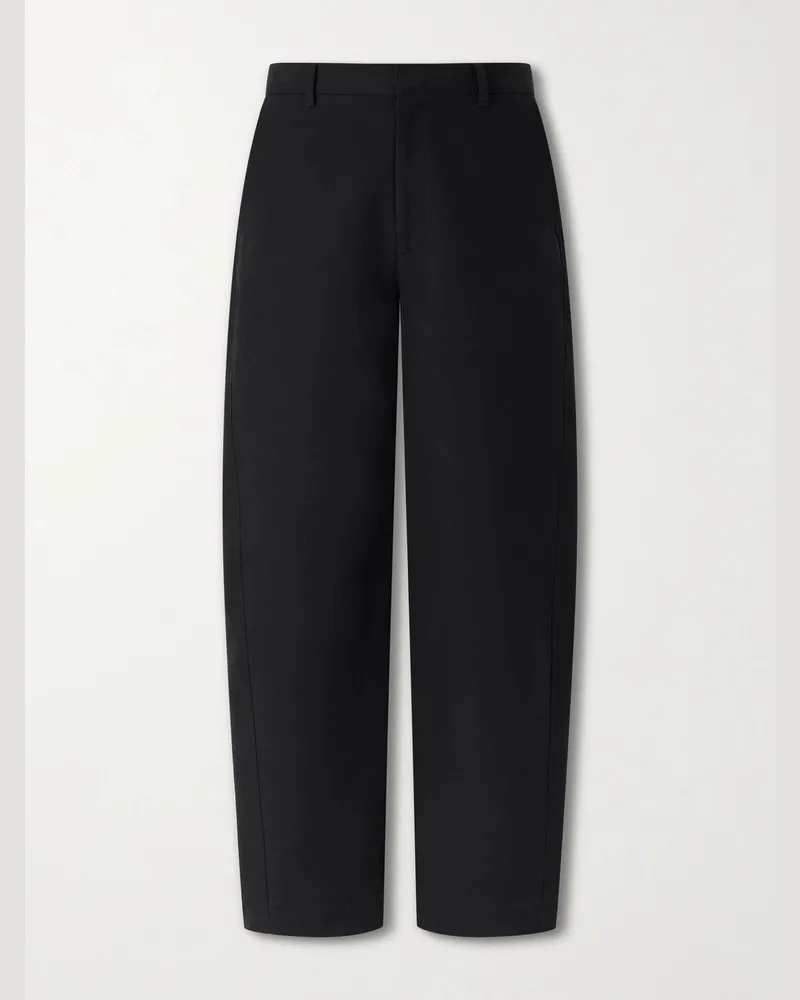 Givenchy Straight-Leg Cotton-Twill Trousers Black