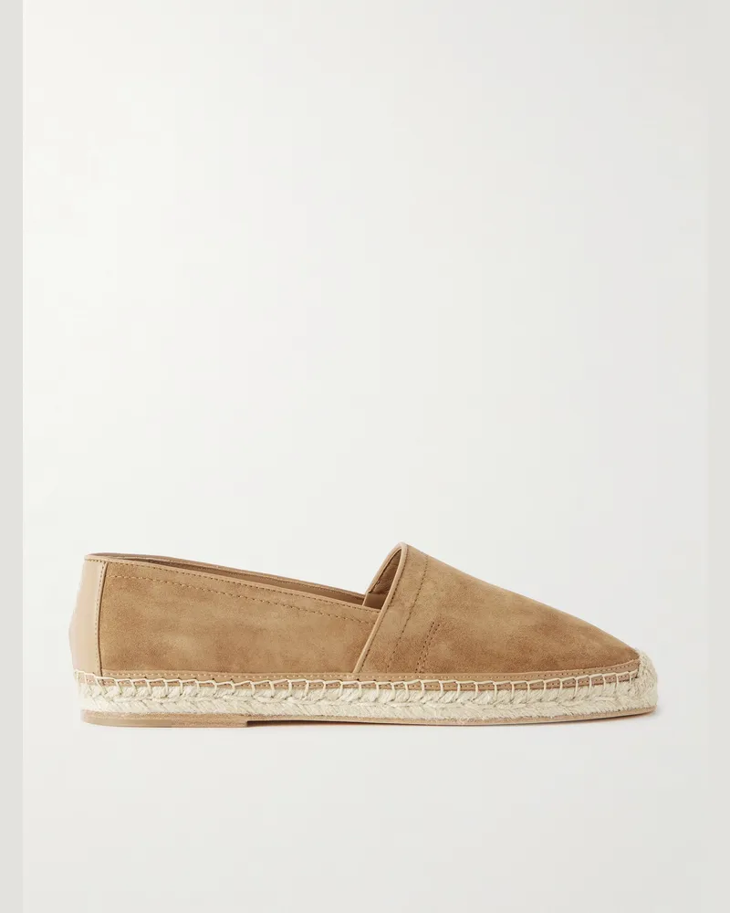 Brunello Cucinelli Espadrilles aus Veloursleder Braun