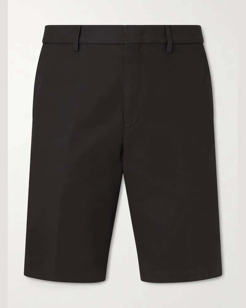 Loro Piana Jarno Straight-Leg Stretch-Cotton Bermuda Shorts Brown