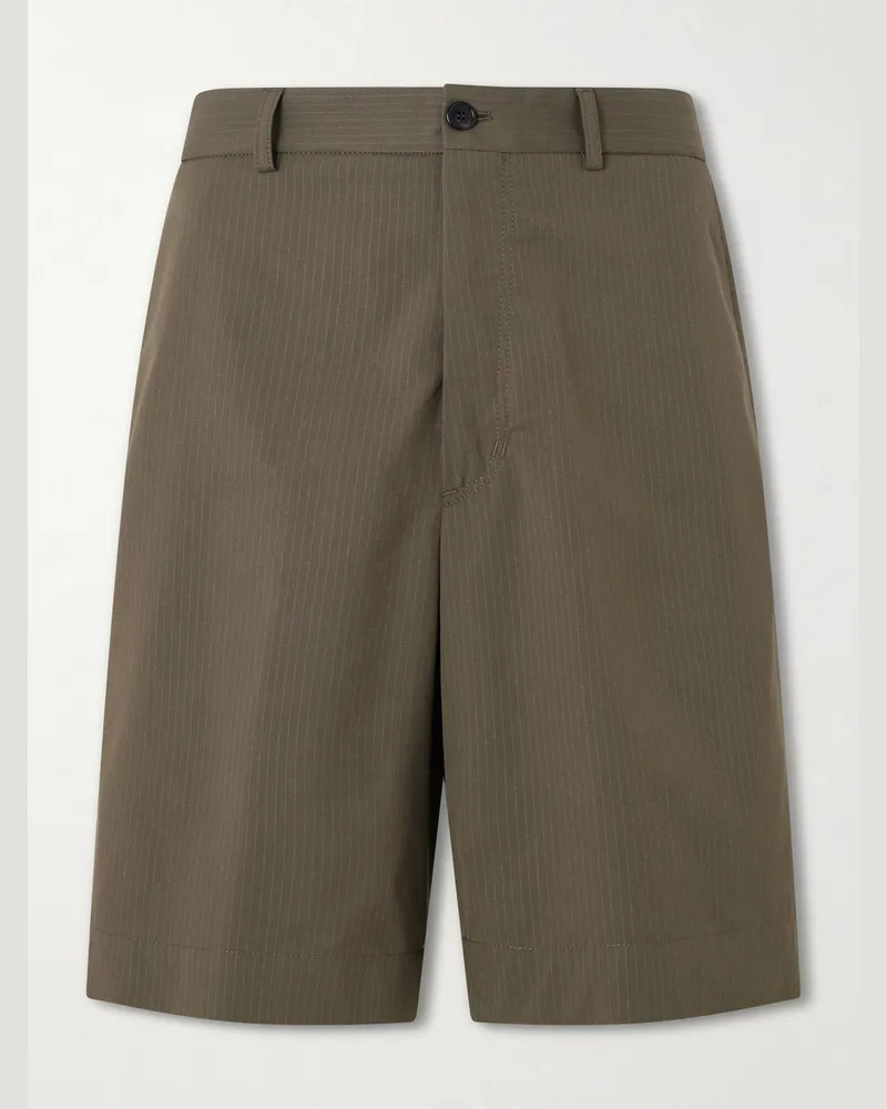 Slowear Ribstop Cotton-Blend Shorts Green