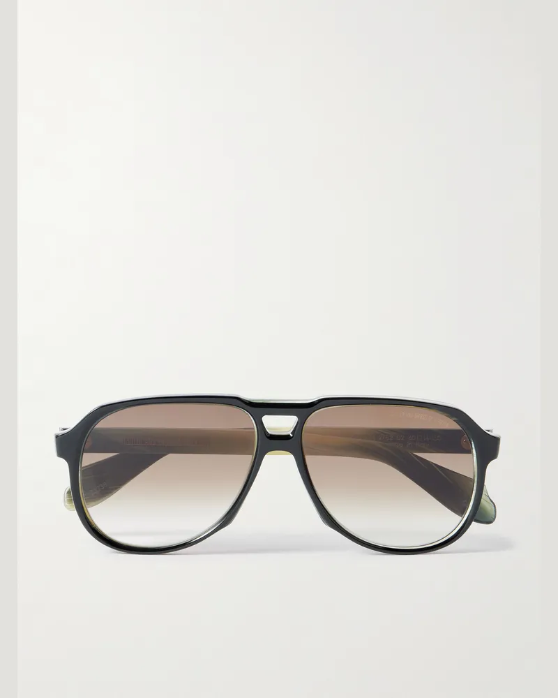 Cutler and Gross 9782 Aviator-Style Acetate Sunglasses Green