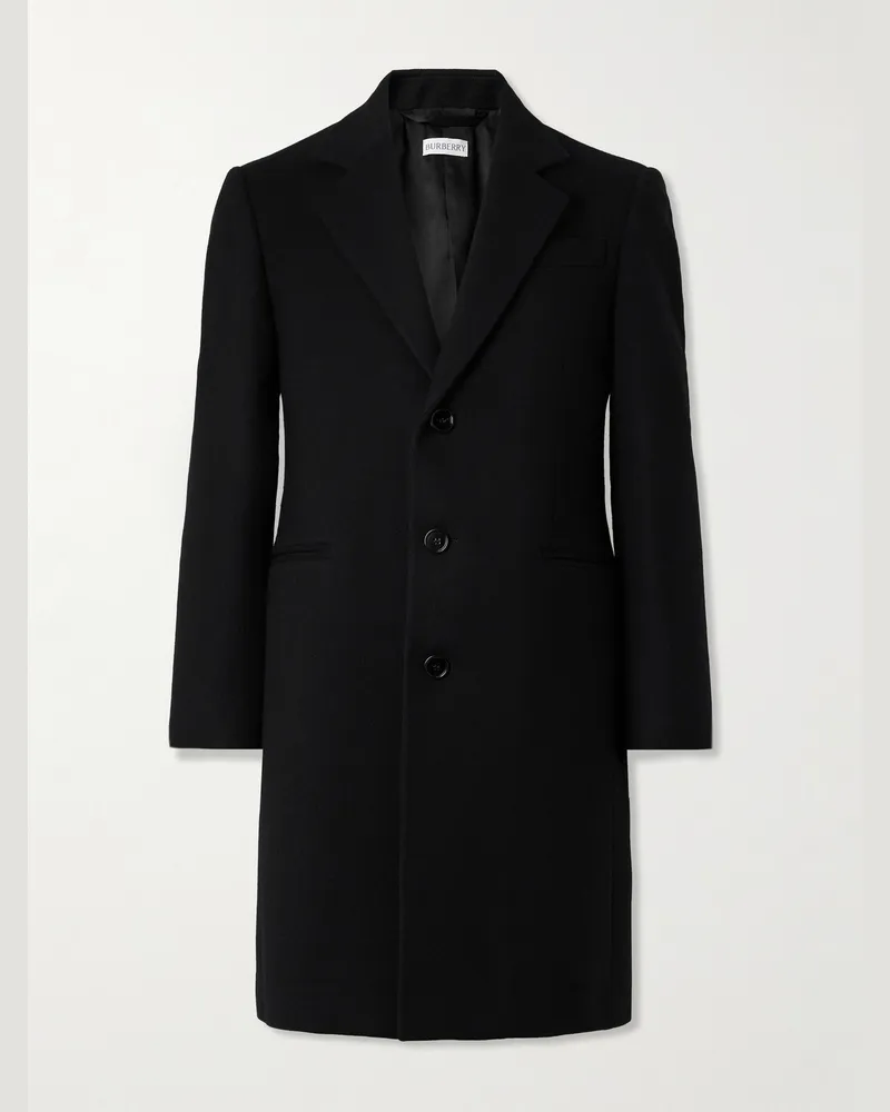 Burberry Wool-Twill Coat Black