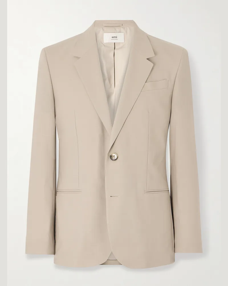 AMI Paris Sakko aus Schurwoll-Twill Grau
