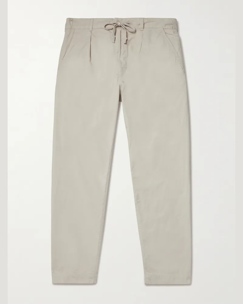 Ralph Lauren Prepster Tapered Cotton-Twill Drawstring Trousers Neutrals
