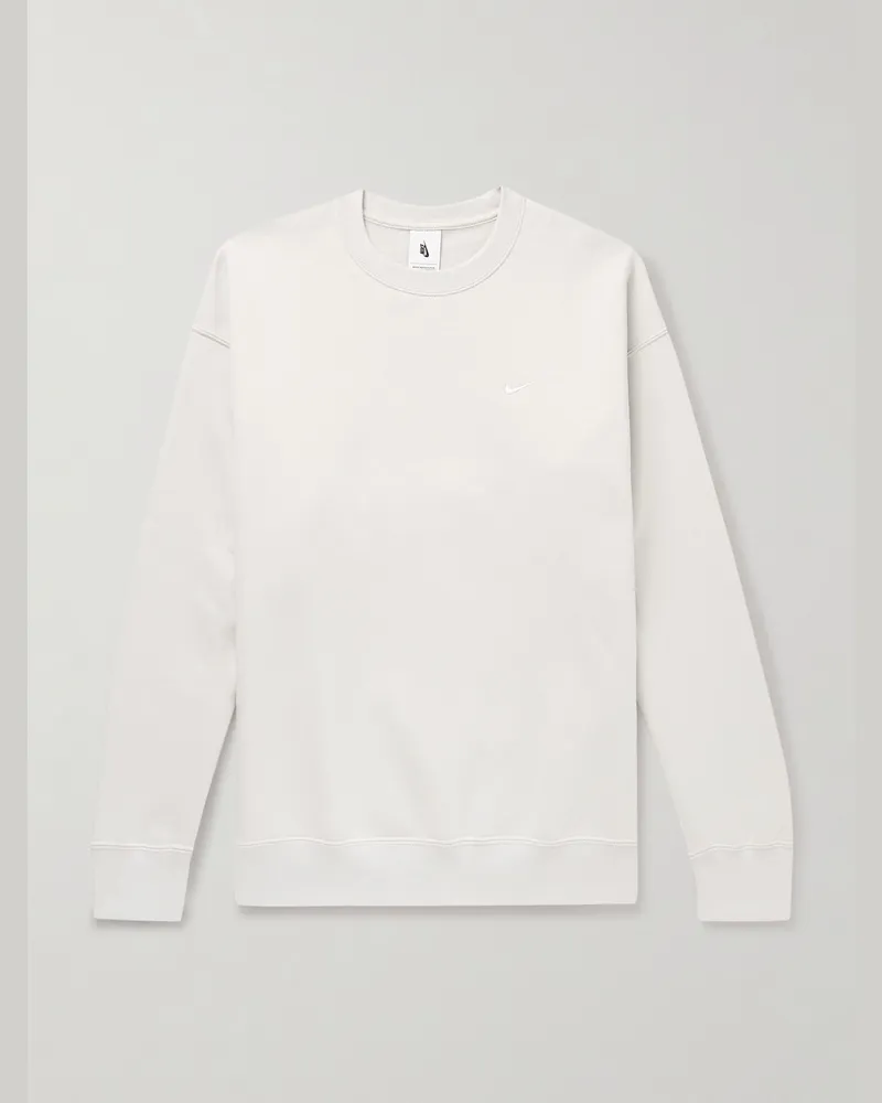 Nike Solo Swoosh Sweatshirt aus Jersey aus einer Baumwollmischung mit Logostickerei Neutral