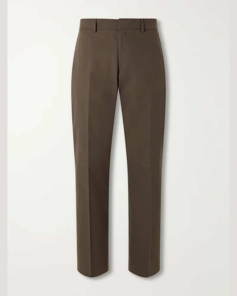 Paul Smith Straight-Leg Cotton-Twill Chinos Brown
