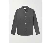 Hemd aus Baumwoll-Jersey mit Button-Down-Kragen