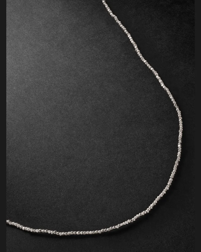 MAOR Noix Sterling Silver Beaded Convertible Necklace Silver