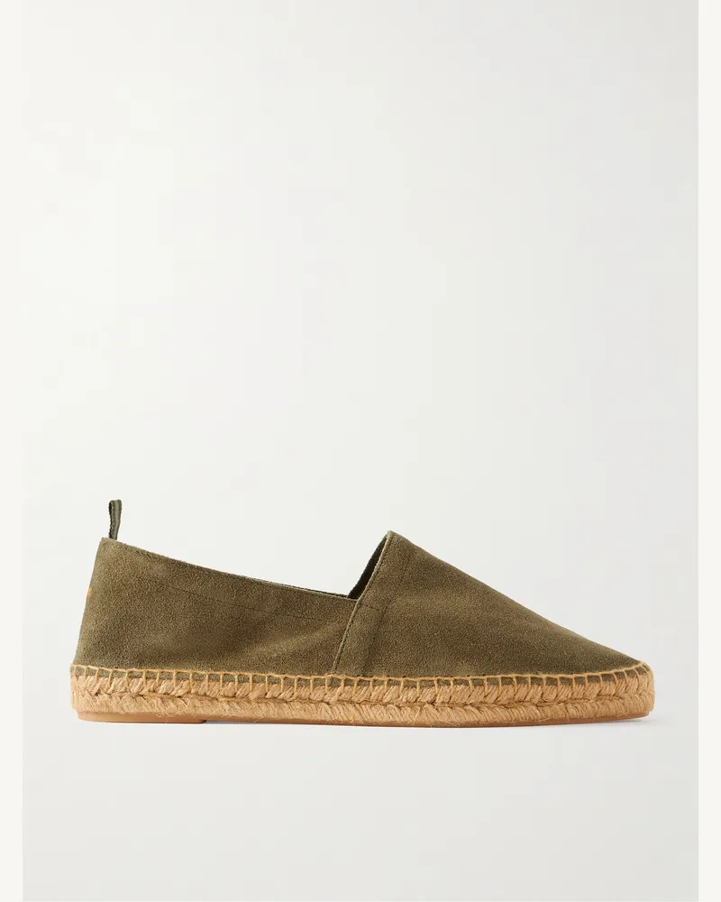 Castañer Pablo Suede Espadrilles Green