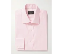 Schmal geschnittenes kariertes Hemd aus Baumwoll-Oxford