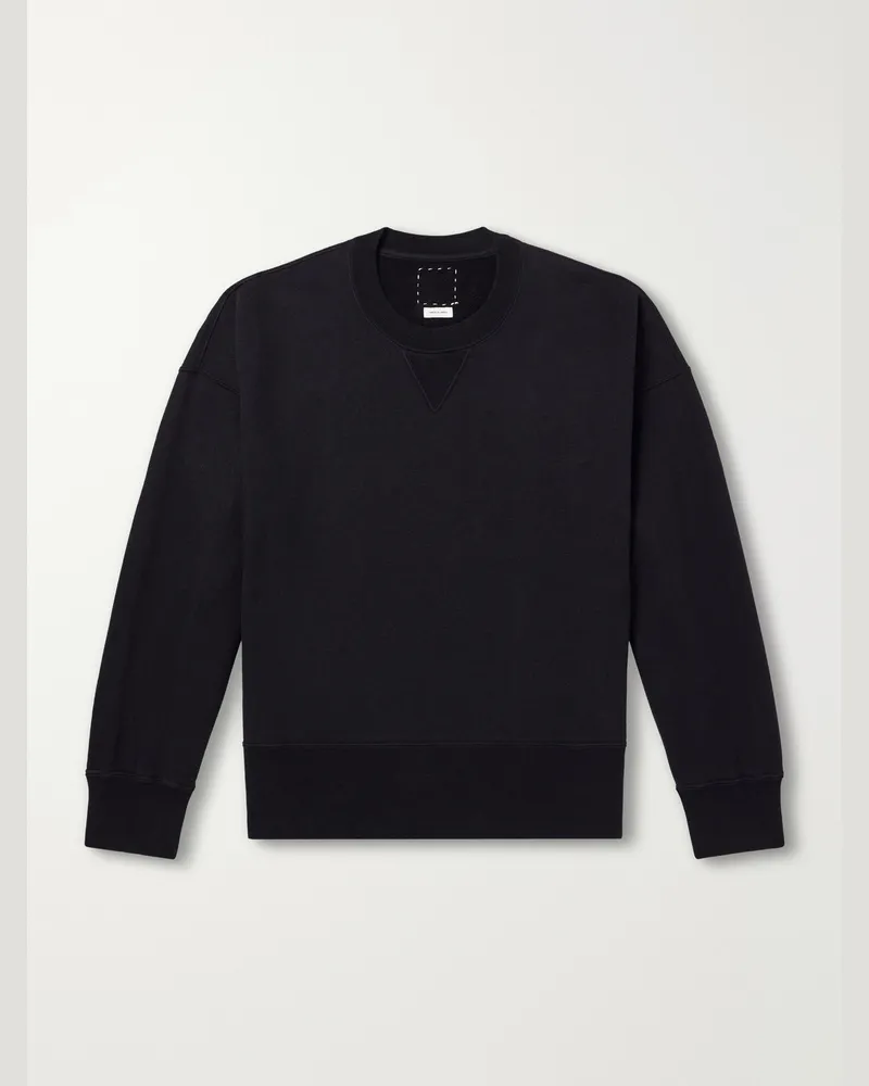 Visvim Court Cotton-Jersey Sweatshirt Black