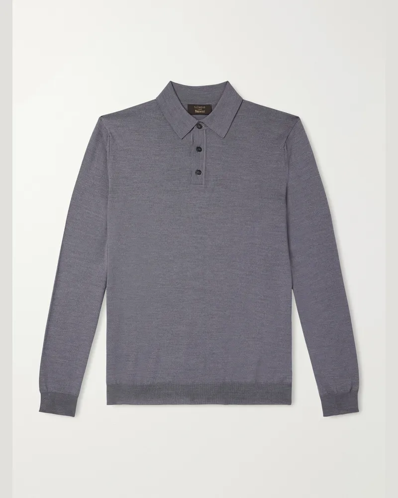 Slowear Zanone Slim-Fit Flexwool Polo Shirt Gray