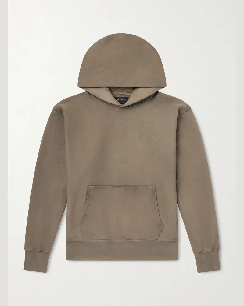 LES TIEN Hoodie aus Baumwoll-Jersey Grün