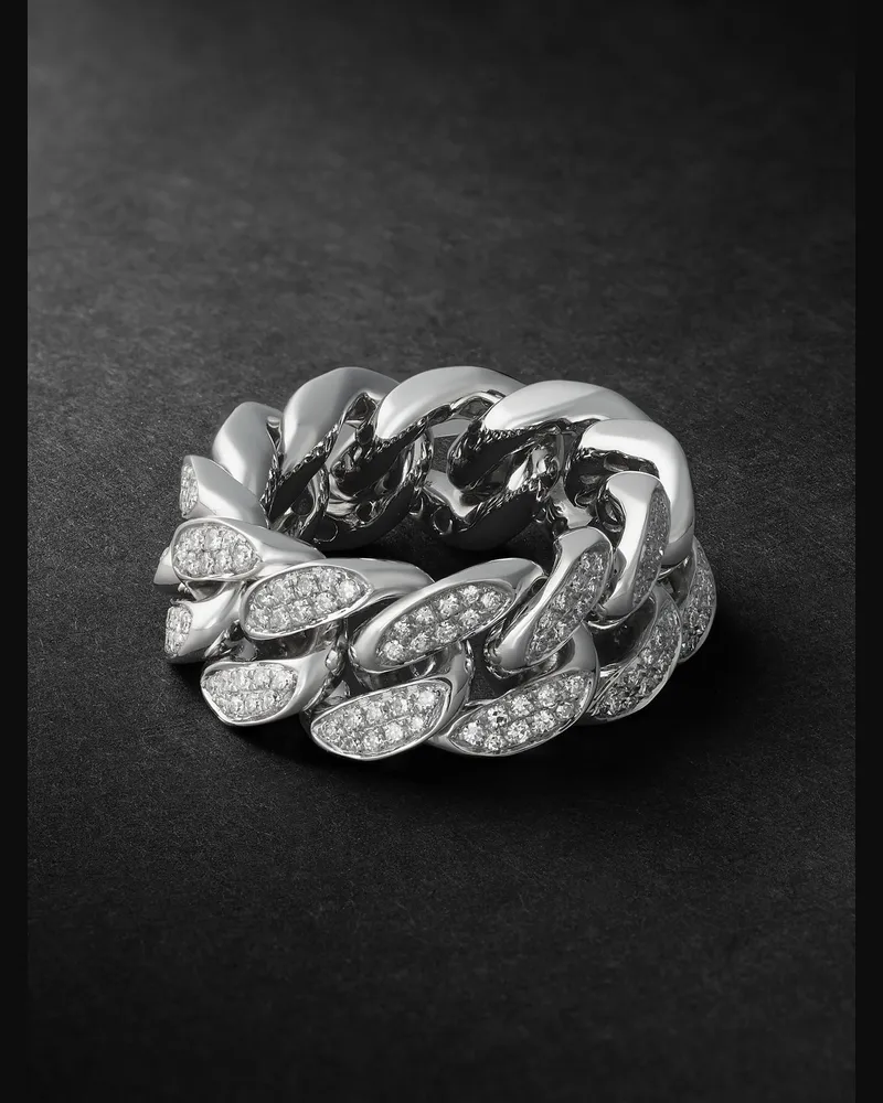 SHAY Ring aus 18 Karat Weißgold mit Diamanten Silber