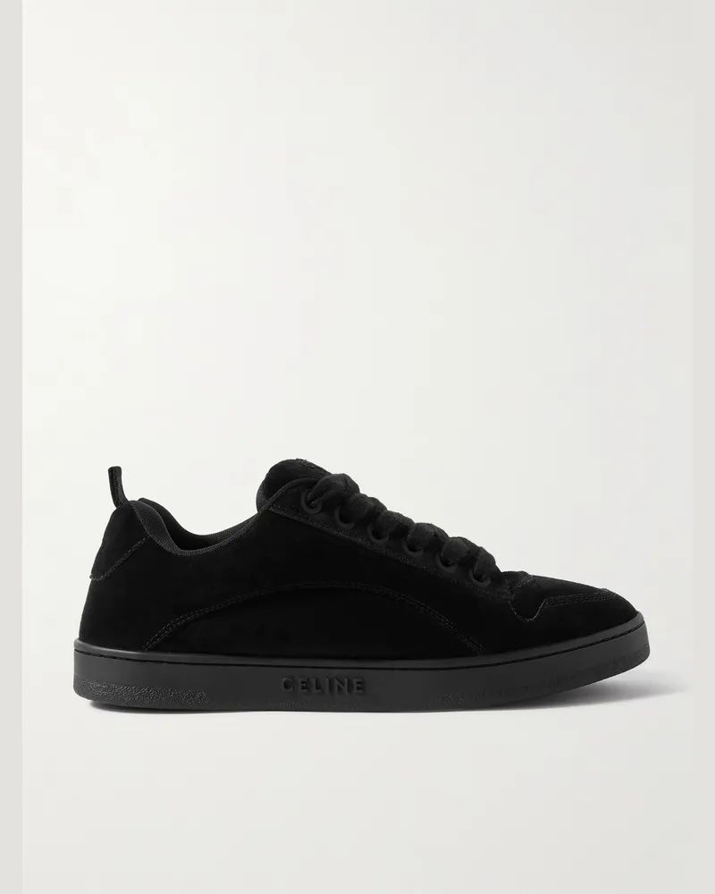 Celine Sneakers aus Veloursleder und Mesh Schwarz