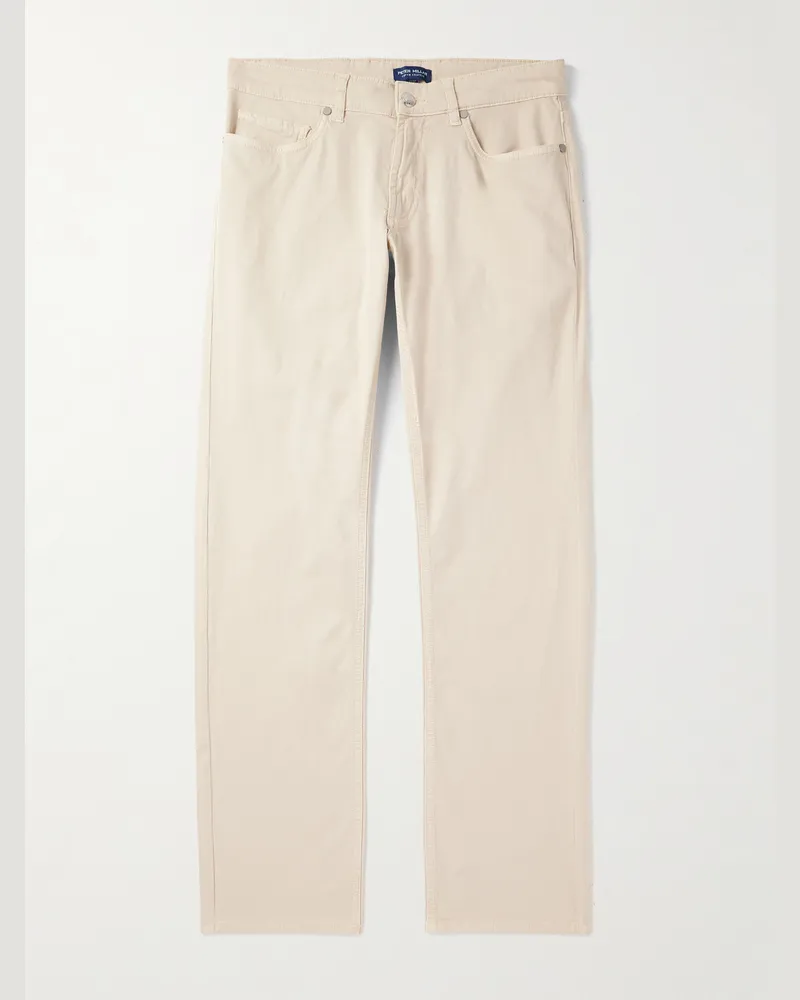 Peter Millar Wayfare Slim-Fit Stretch-TENCEL™ and Cotton-Blend Twill Trousers Neutrals