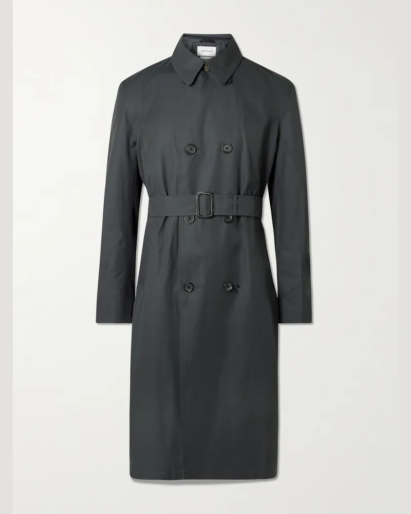 Oliver Spencer Albers Belted Woven Trench Coat Gray