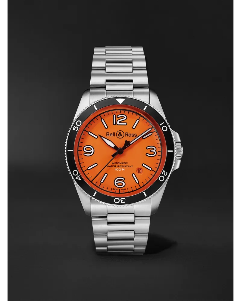 Bell & Ross BR V2-92 Orange Limited Edition Automatic 41 mm Uhr aus Edelstahl, Ref.-Nr BRV292-O-ST/SST Orange