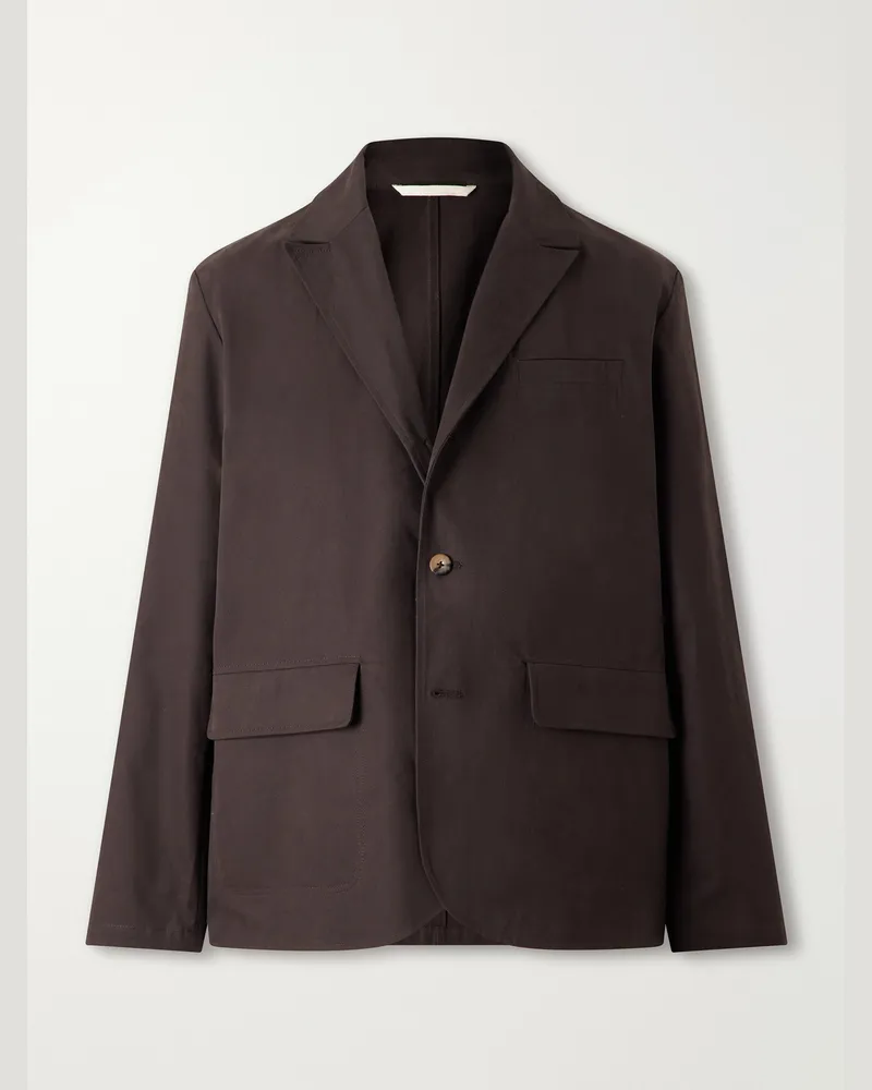 De Bonne Facture Métier Cotton-Twill Suit Jacket Brown