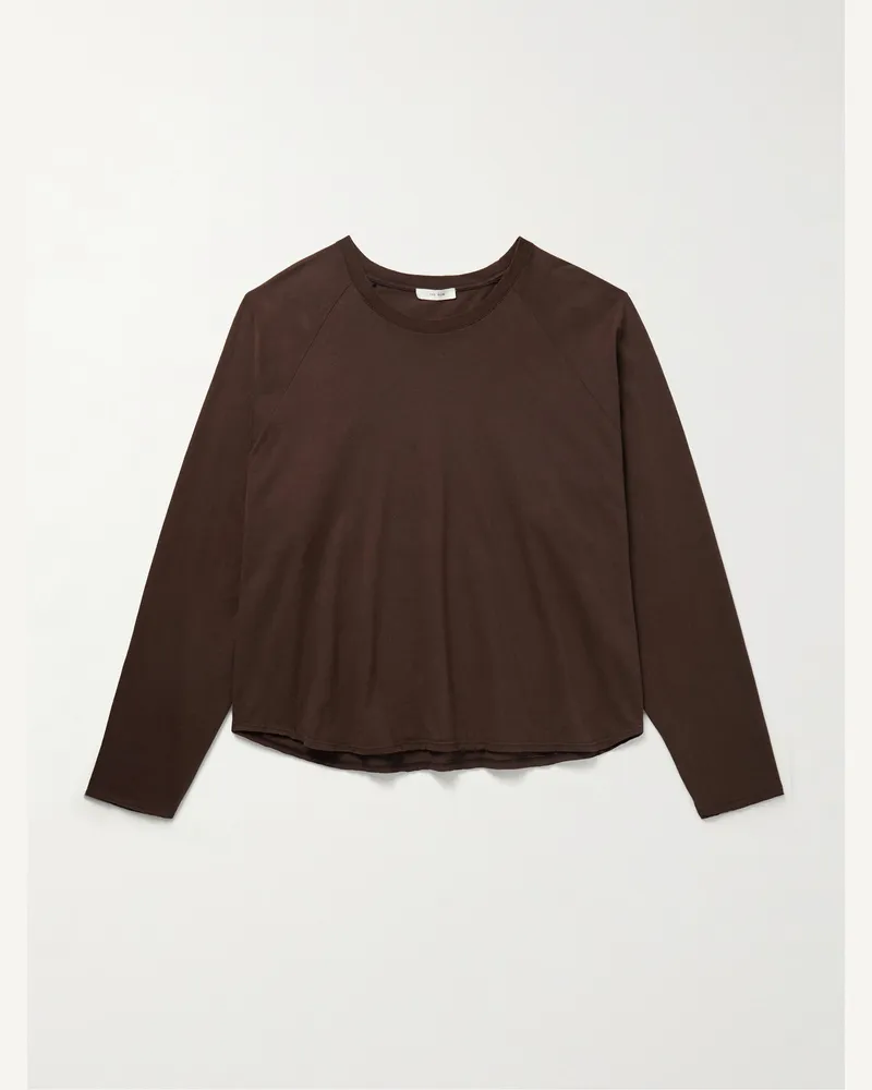 The Row Jameson Oberteil aus Baumwoll-Jersey Braun