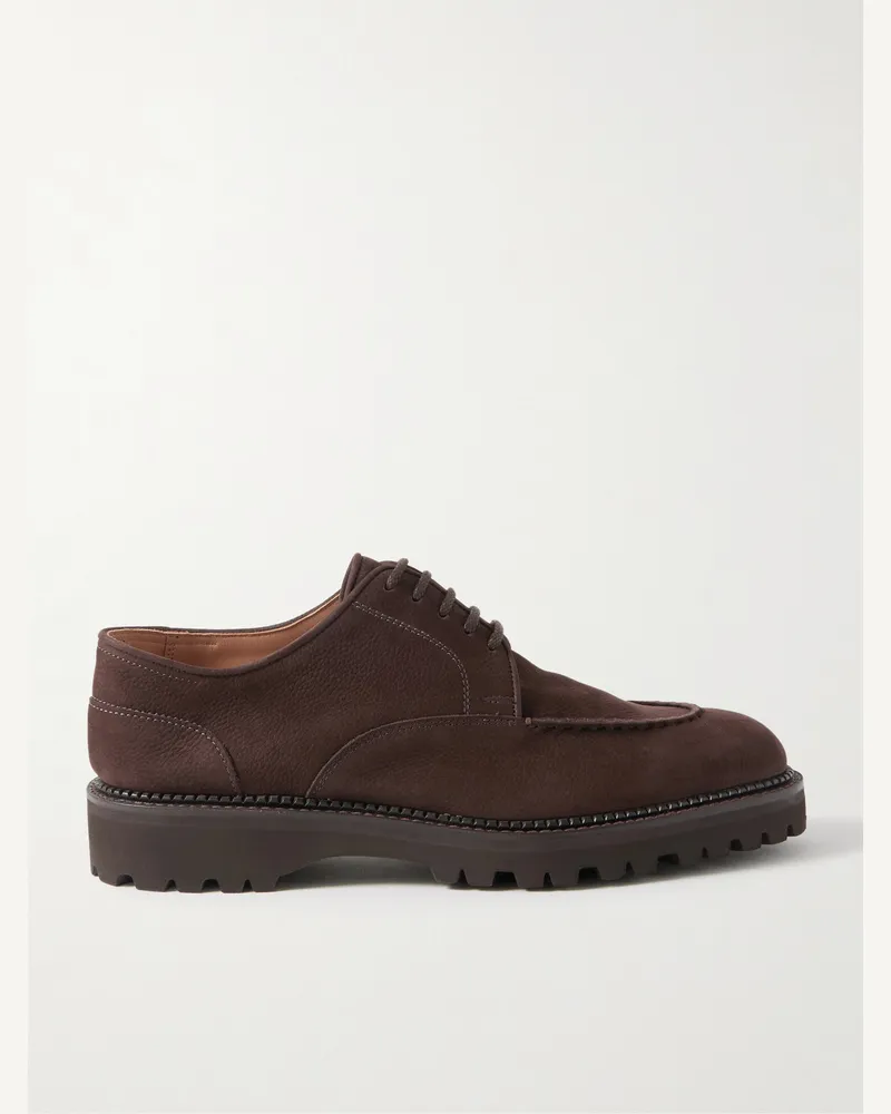 John Lobb Land Rugged Derby-Schuhe aus Nubukleder Braun