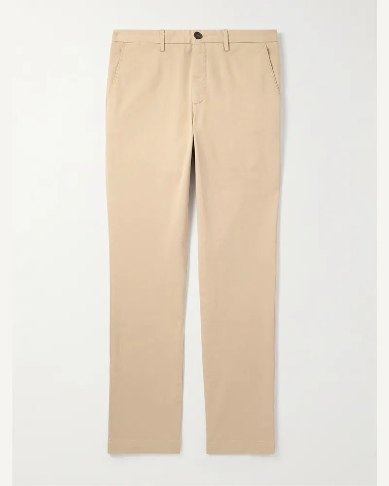 MR P. Samuel gerade geschnittene Chino aus Twill aus einer Biobaumwollmischung Neutral