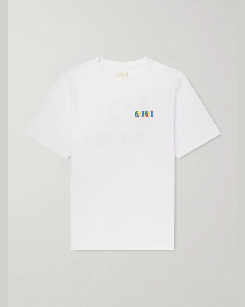 Aimé Leon Dore Printed Cotton-Jersey T-Shirt White