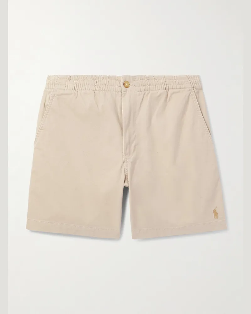 Ralph Lauren Stretch Cotton-Twill Shorts Neutrals
