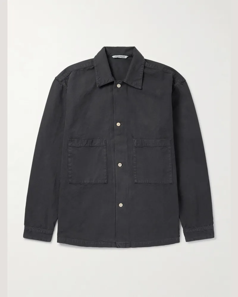 A Kind Of Guise Sayan Hemdjacke aus Baumwolle Schwarz