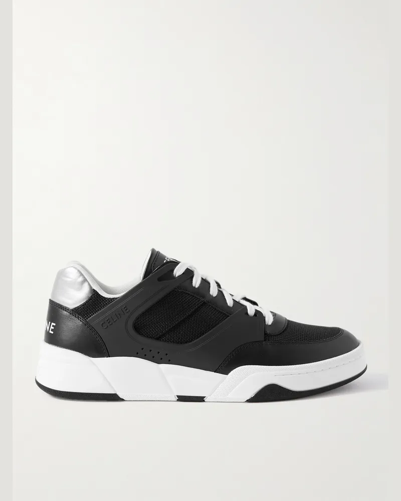 Celine CT-07 Sneakers aus Mesh und Leder mit Gummibesatz Schwarz