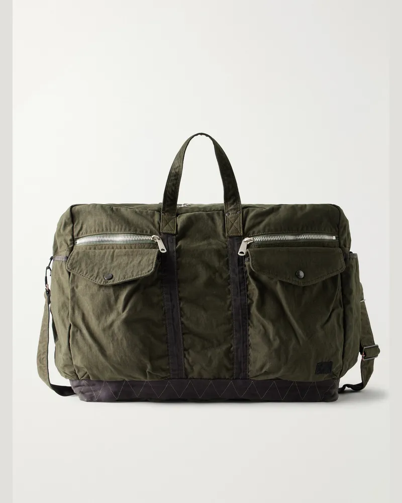 PORTER-YOSHIDA & CO 2Way Large Canvas Duffle Bag Green