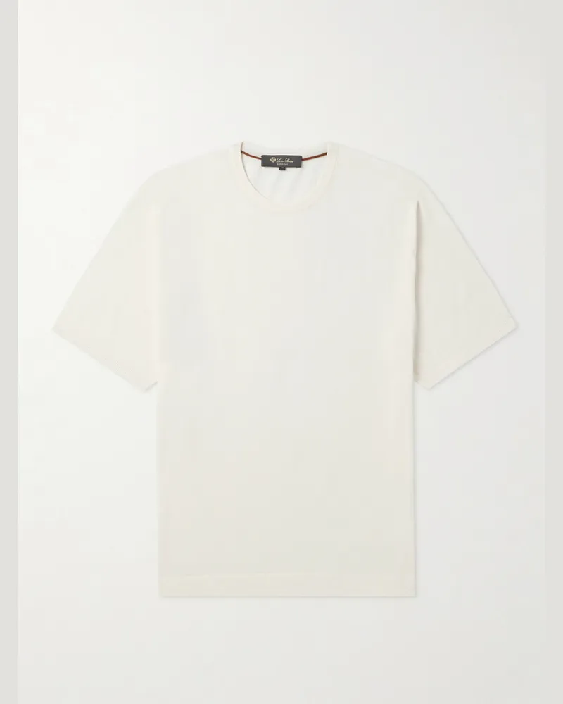 Loro Piana Bay T-Shirt aus Baumwolle Neutral