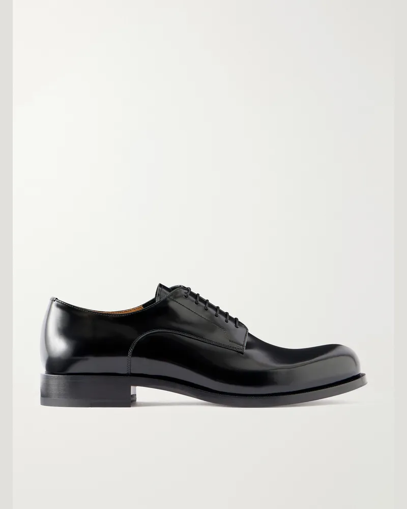 Christian Louboutin Moustachou Leather Oxford Shoes Black