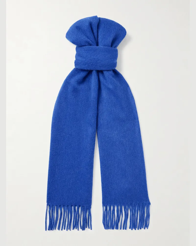 Charvet Cashmere Scarf Blue