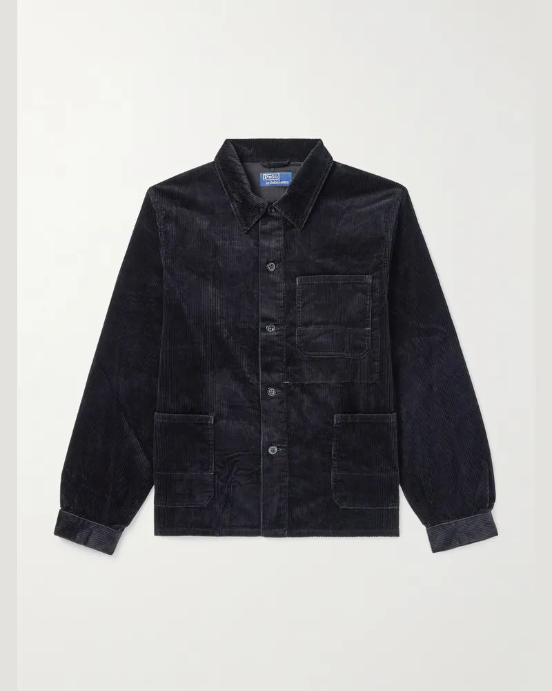 Ralph Lauren Feldjacke aus Baumwollcord Schwarz