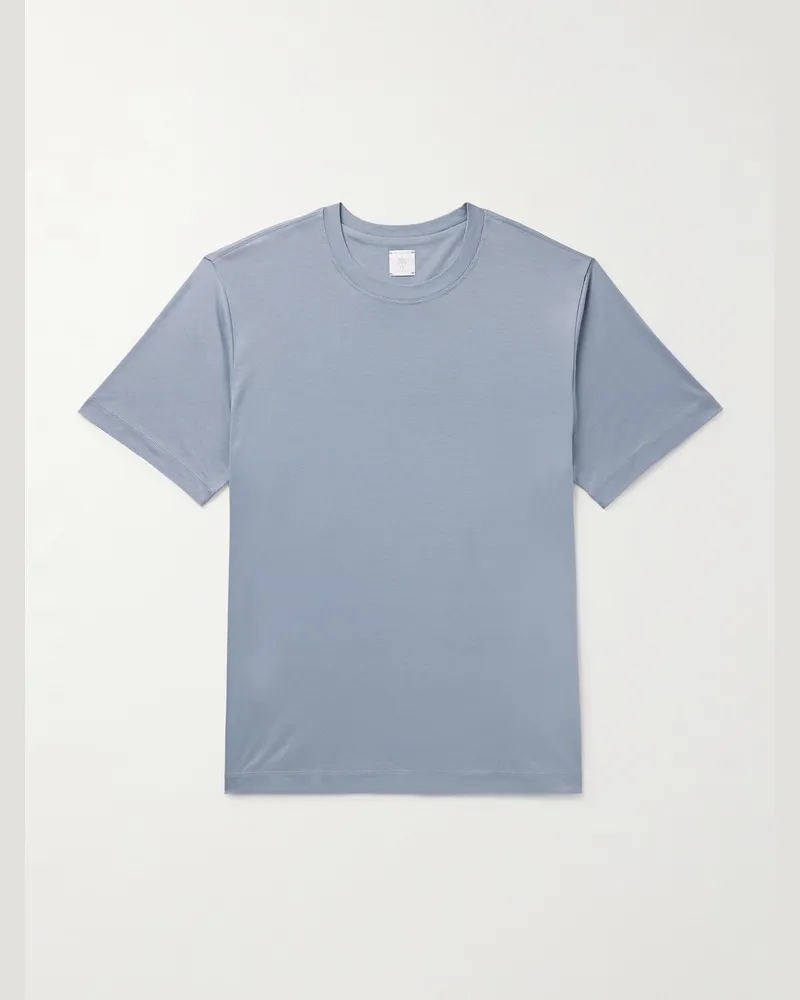 Eleventy T-Shirt aus Baumwoll-Jersey Blau