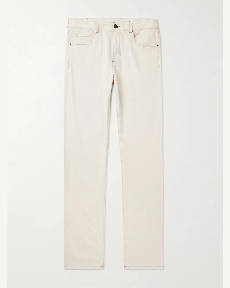 Canali Gerade geschnittene Jeans Weiß