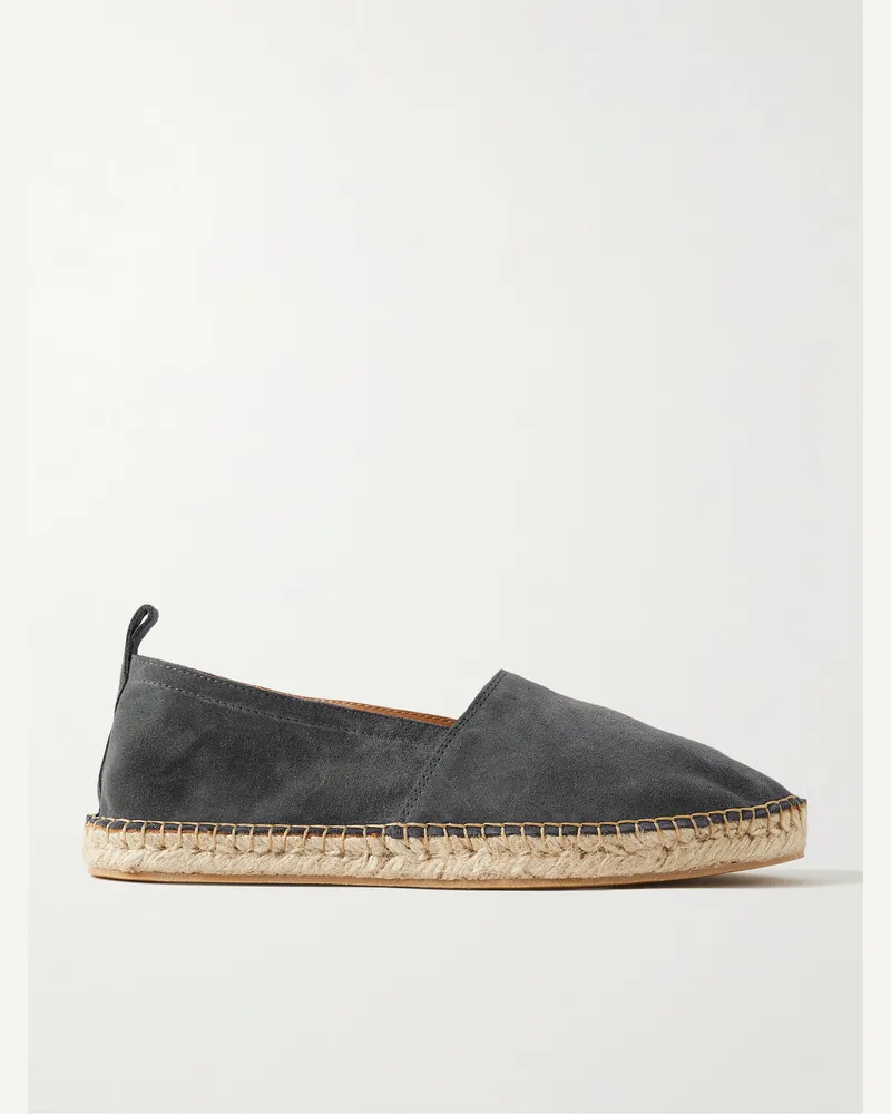MR P. George Espadrilles aus Veloursleder Grau