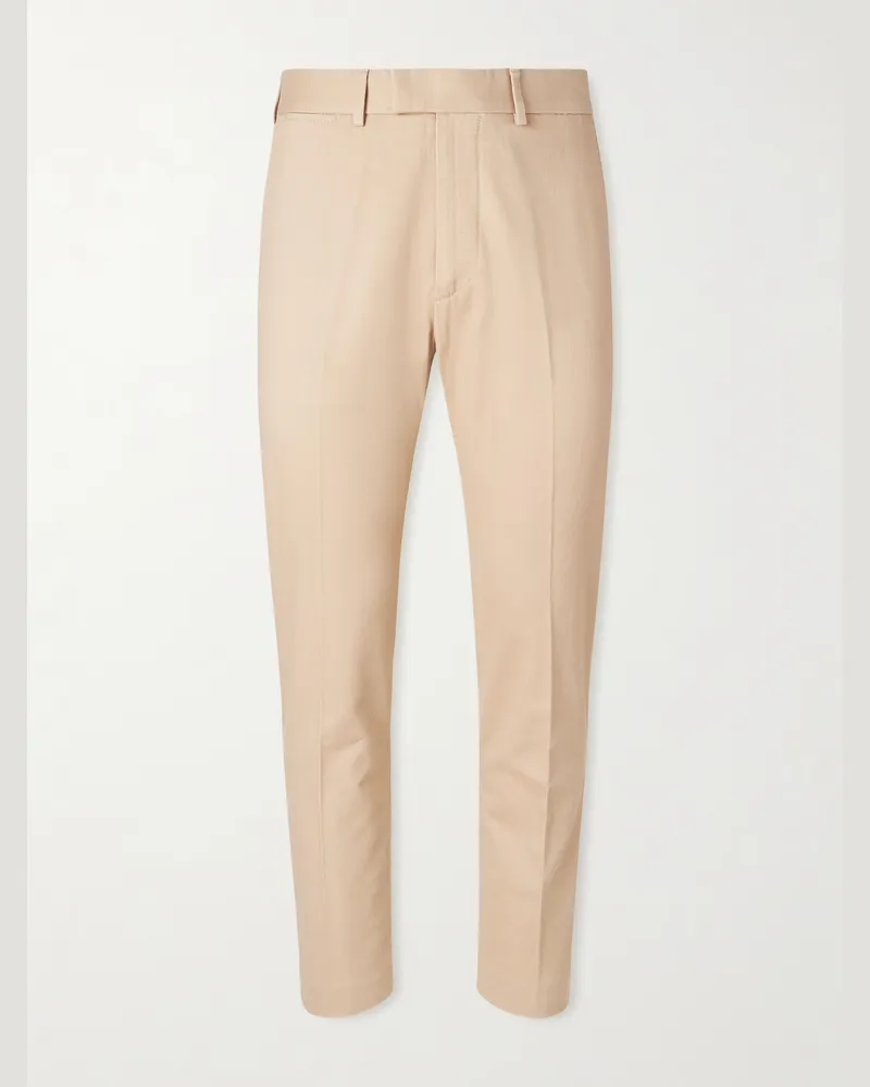 Tom Ford Gerade geschnittene Hose aus Baumwolldrillich Neutral