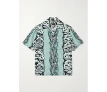 Bedrucktes Hemd aus einer Cupro-Seidenmischung mit Reverskragen