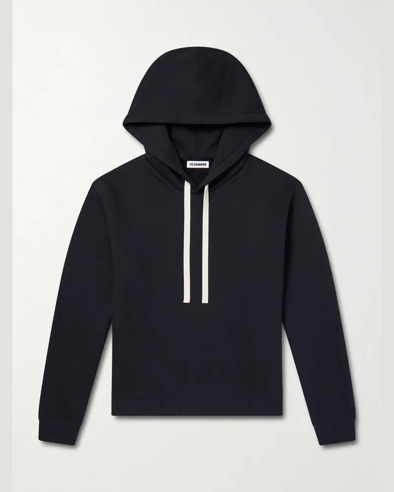 Jil Sander Cotton-Jersey Hoodie Black