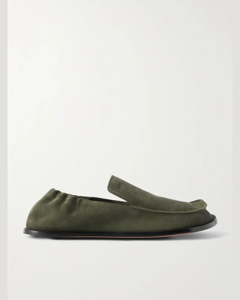 Loewe Flex Loafers aus Veloursleder Grün