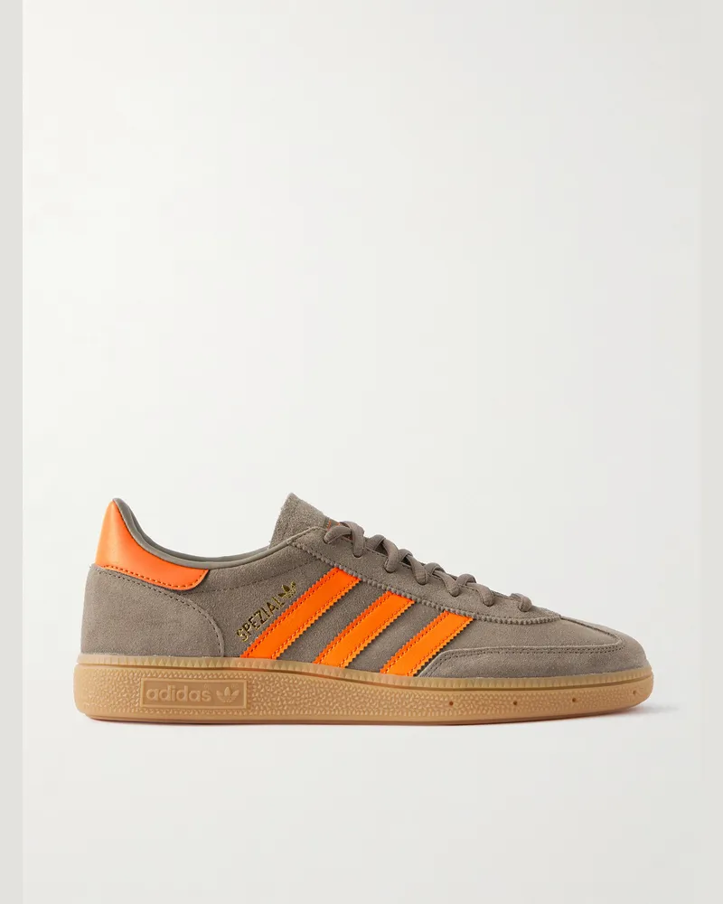 adidas Handball Spezial Sneakers aus Veloursleder mit Lederbesatz Braun