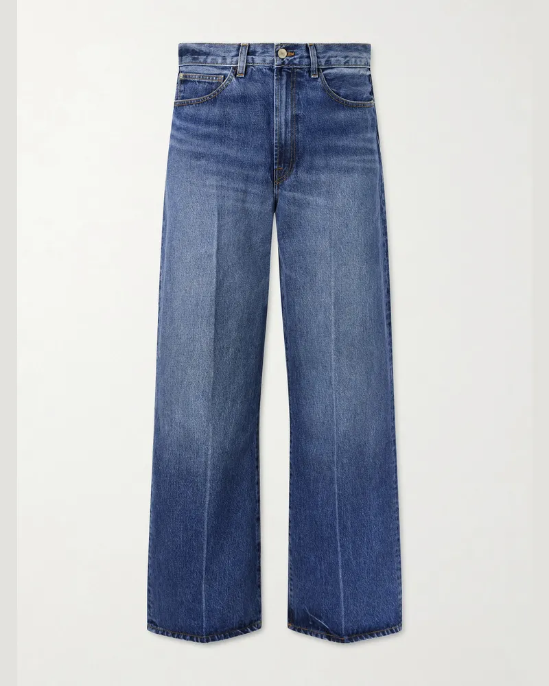 The Elder Statesman Hunter Wide-Leg Organic Jeans Blue